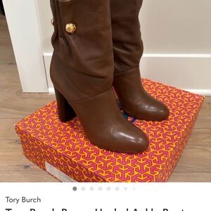 Tory Burch Sable Naple Brown Leather Boots